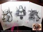 Ilustraciones originales de "The Winery Dogs"